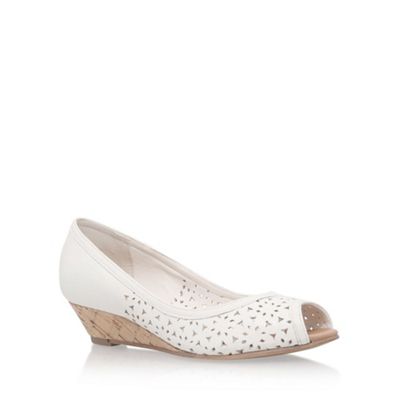 Carvela White 'Sahara' low heel sandal
